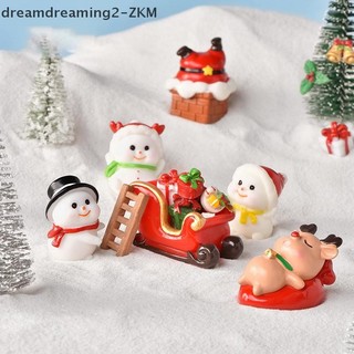 [Dreamdreaming] Đồ trang trí Giáng sinh bằng nhựa dễ thương Phim hoạt hình Ông già Noel Người tuyết Máy tính để bàn Đồ trang trí nhỏ Bức tượng thu nhỏ Trang trí máy tính để bàn văn phòng [zkm]