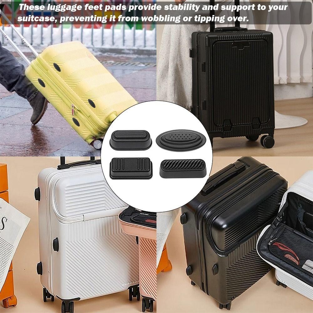 Đế dưới hành lý, Tấm lót chân hành lý bằng nhựa màu đen, Phụ kiện túi xách có ốc vít Đế dưới hành lý Tất cả vali