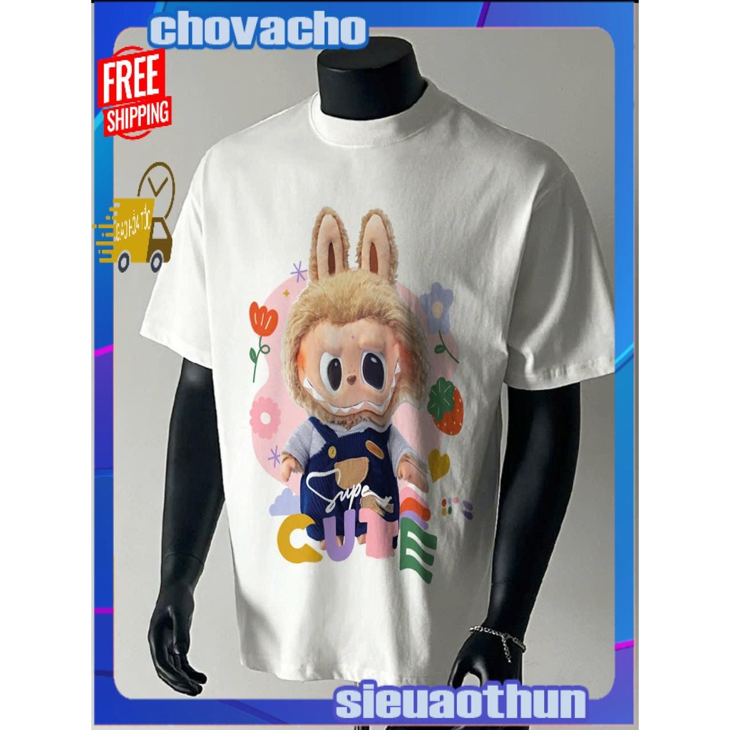 Áo thun Stee Cổ tròn LABUBU 03 Localbrand ICVCVNI Unisex