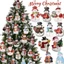 GIÁ RẺ NHẤT 12 Đồ trang trí treo Giáng sinh, Ông già Noel DIY Mặt dây chuyền người tuyết Giáng sinh, Mặt dây chuyền treo ông già Noel năm bằng gỗ sáng tạo