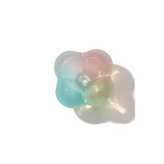 Nhỏ Tươi Bán Trong Suốt Màu Gradient Bốn Lá Cỏ Ba Lá Osmanthus Thủy Tinh Hoa Nhỏ Rời Hạt Đính Hạt Tự Làm Vòng Tay Nữ