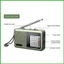 Đài phát thanh sóng ngắn AM/FM di động sạc lại, nghe thời tiết, âm thanh rõ