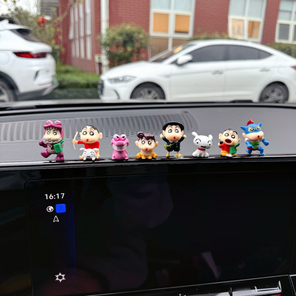 8 Cái / bộ Crayon Shin chan Đồ Trang Trí Ô Tô Bảng Điều Khiển Trung Tâm Ô Tô Đồ Trang Trí Bàn Văn Phòng Đồ Trang Trí Nội Thất Ô Tô