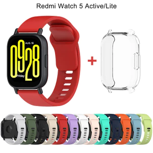 Dây đeo đồng hồ silicon MỚI cho Xiaomi Redmi Watch 5 Active SmartWatch Dây đeo đồng hồ đeo tay Redmi Watch 5 Lite Vỏ bảo vệ
