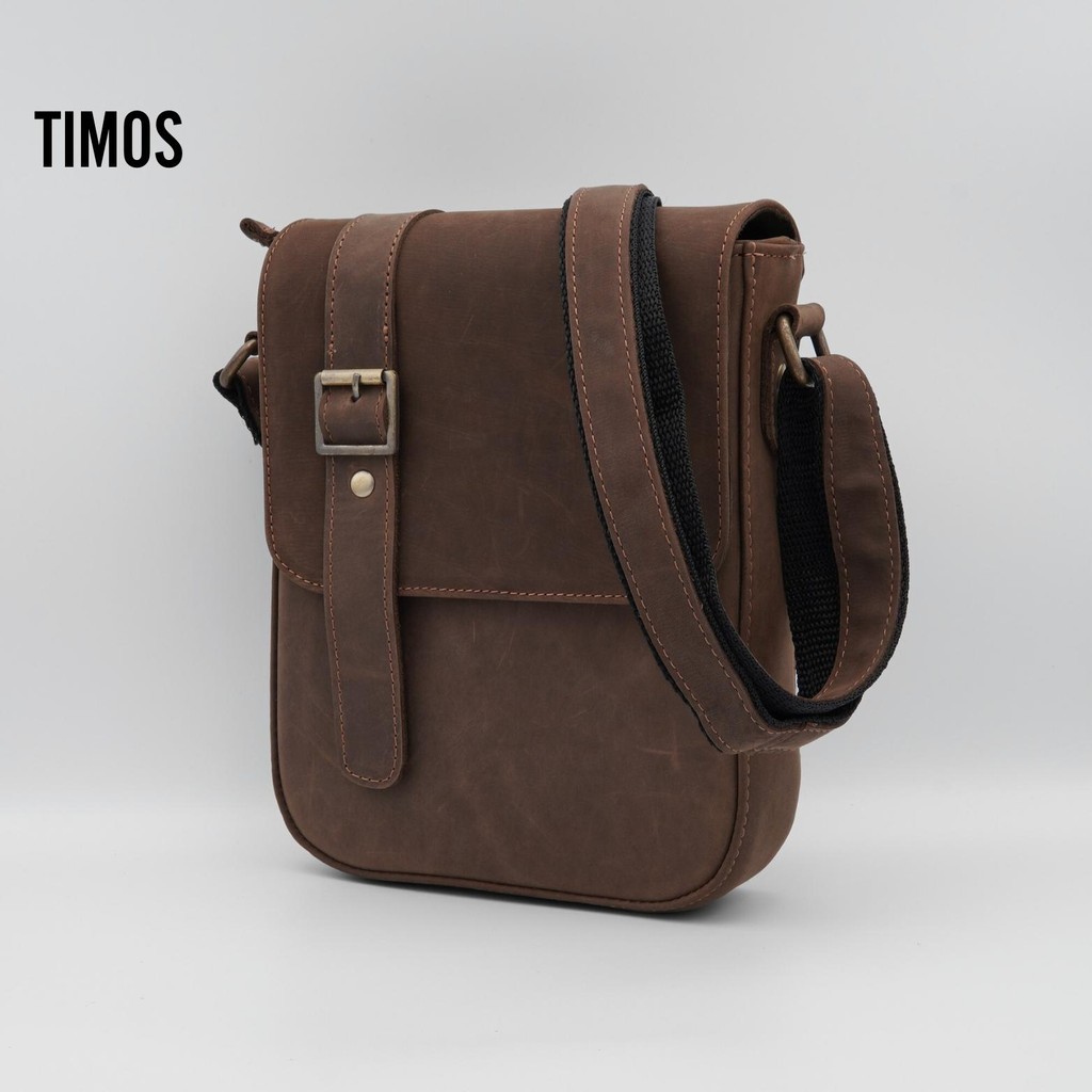 [ Da bò thật ] Túi đeo chéo nam DB12, chất liệu da bò, form dáng trẻ trung. Kích thước 23 × 17 × 5 cm
