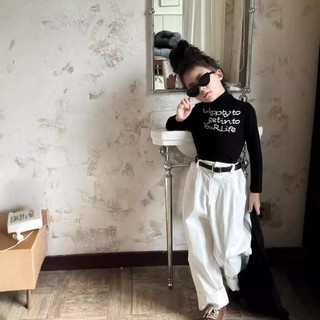 A41-Áo dài tay cổ cao (cổ kéo lên xún  linh động) cho bé gái thun zip cotton cho bé gái size từ 8-35Kg