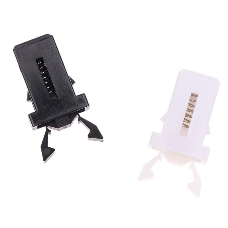 Tmoy 10 Chiếc Thùng Rác Có Thể Nhựa Khóa Tự Khóa Công Tắc Thay Thế Bắt Tương Thích Nắp Cảm Ứng Bin Chốt Đen Trắng Sửa Chữa Kẹp TCM