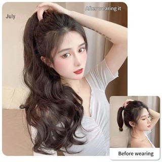 Julyhot 35 / 40 / 45 / 60cm Nữ Tổng Hợp Dài Tóc Giả Xoăn Móng Vuốt Kẹp Sống Động Như Thật Trên Đuôi Ngựa Phần Mở Rộng Tóc Để Tăng Dụng Cụ Tạo Kiểu Lớndeals