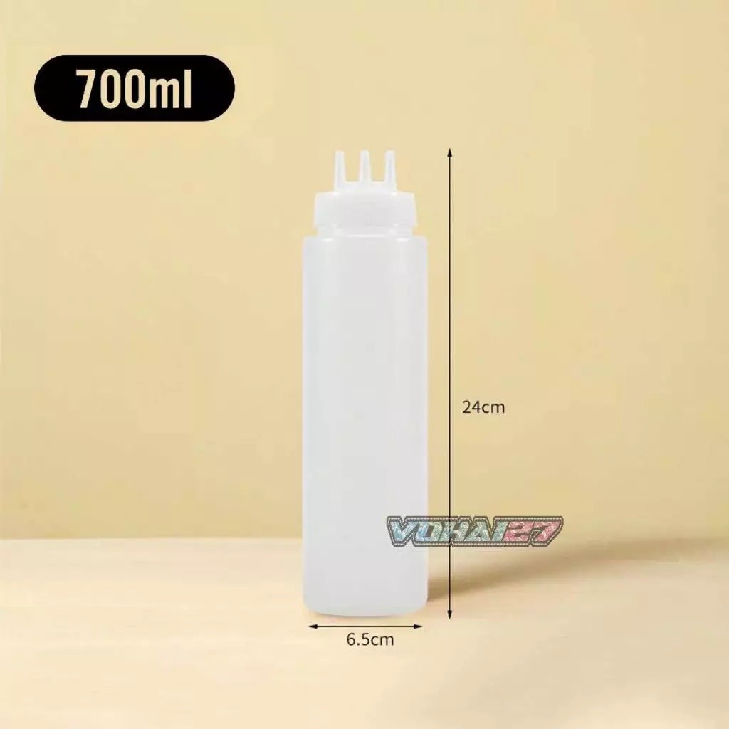Combo 4 Chai Đựng Sốt, Chai Đựng Tương Ớt Chất Liệu Nhựa Cao Cấp Loại 3 Vòi VH2