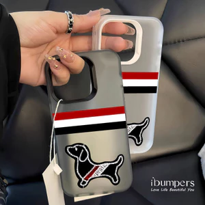 ibumpers Ốp Điện Thoại iPhone Chic Dachshund Họa Tiết Ốp Lưng Trong Suốt Nhám Mờ Chống Bẩn Chống Sốc Cho IPhone 16 15 14 12 13 11 Pro Max IP 7 8 Plus X XS XR
