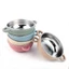 Bộ đồ ăn trẻ em AMBU, Bát đựng thức ăn bằng thép không gỉ 304 dễ lau chùi, Thiết kế chia đôi chất lượng cao Đế hút silicon chịu nhiệt cho bé
