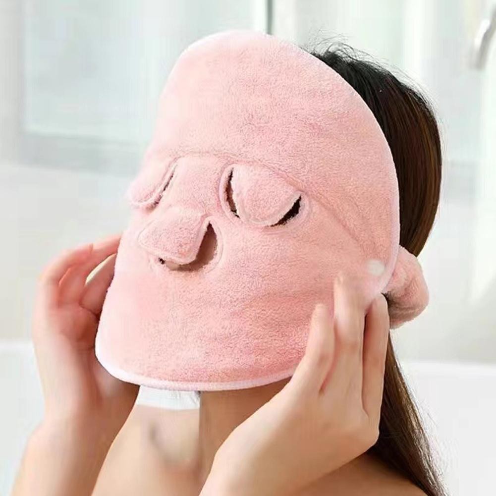 Nóng Mặt Khăn Hơi Nước Làm Đẹp Lạnh Nóng Thấm Hút Khăn Mặt nạ Dưỡng Ẩm Bao Khăn R4t9