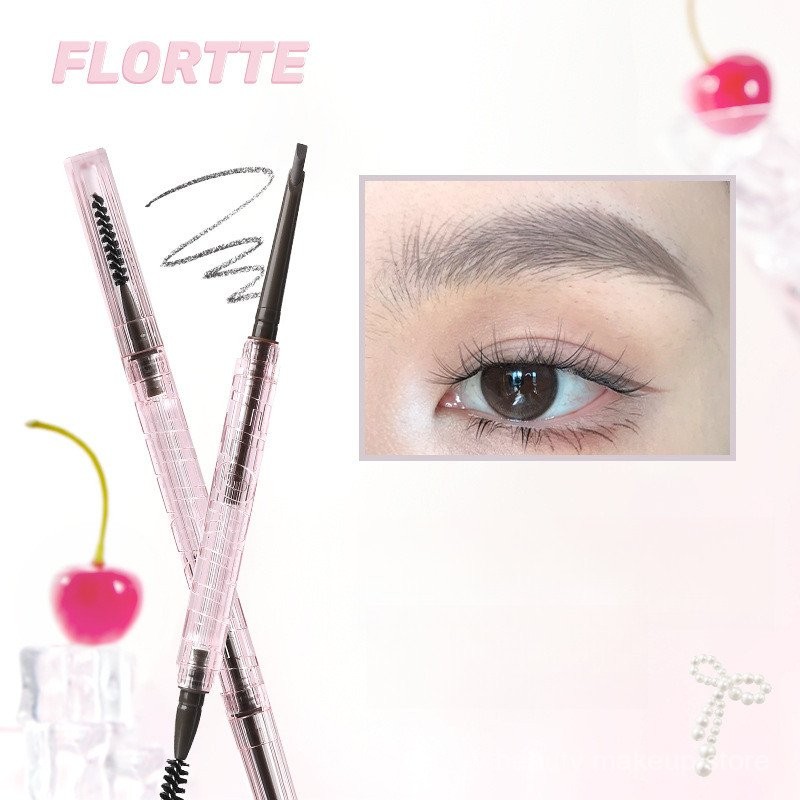 Ra mắt sản phẩm mới FLORTTE: Phấn lông mày Machete, bền và dễ tô màu, Bút chì lông mày cực mịn A0YC
