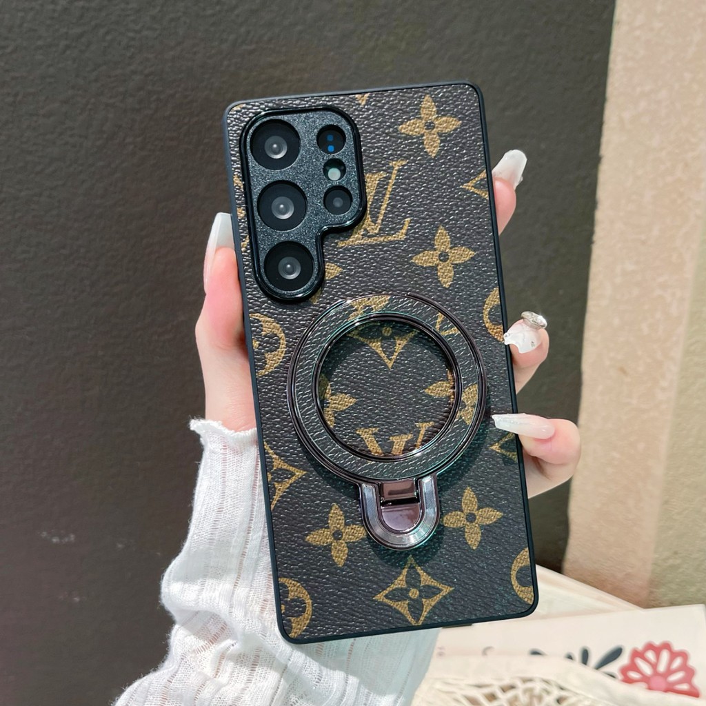 Dành Cho Samsung S10 S20 S21 S22 S23 S24 S25 PLUS S25ULTRA S24U S23U S22U S21U S20FE S21FE S23FE S24FE Da PU Cao Cấp Độc Đáo Với Giá Đỡ Từ Tính Vỏ Điện Thoại Chống Sốc