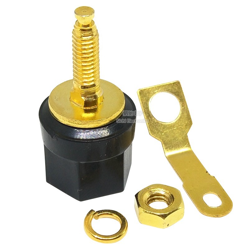Mạ Vàng Âm Thanh Khuếch Đại Công Suất Loa Lục Giác Loại 301 Nhà Ga Bài Nhà Ga 4MM Chuối Ổ Cắm