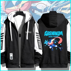 Áo khoác hoodie GN Pocket Monster Pokémon Greninja unisex, dài tay, cosplay