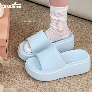 Xixitiao Tăng Chiều Cao 7cm Nữ Mặc Bên Ngoài Dép Đi Biển Mùa Hè Thoải Mái