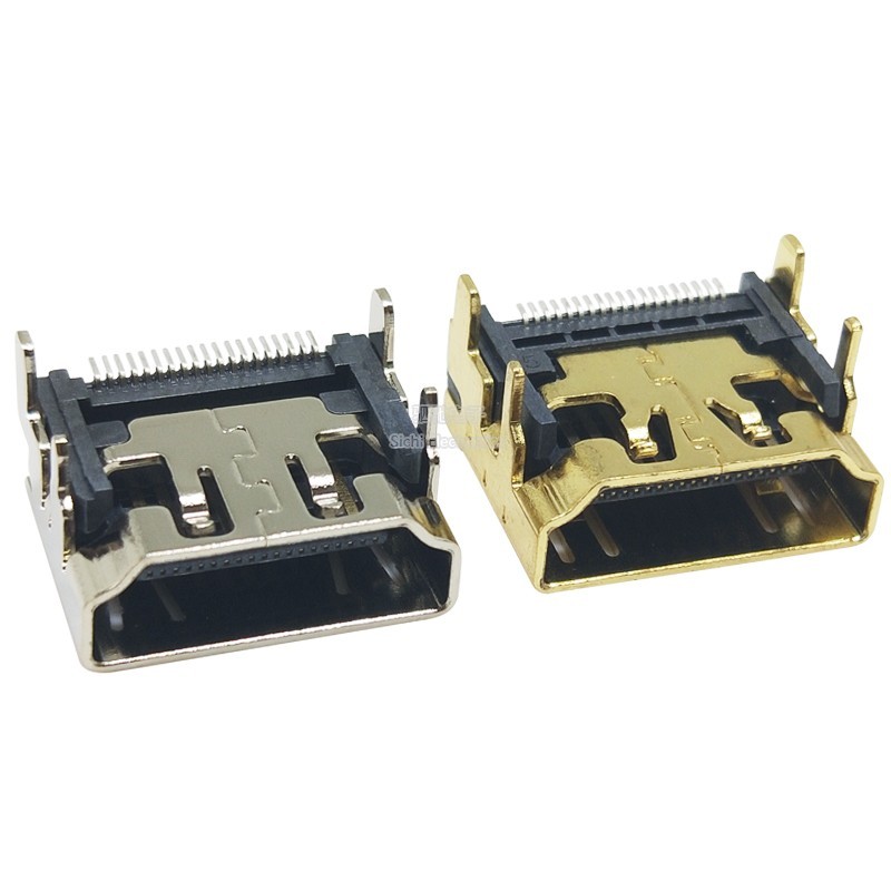 Giao Diện HDMI Miếng Dán Mạ Niken / Mạ Vàng Vỏ Đồng Giao Diện HD Ổ Cắm Nữ Ổ Cắm HD 19P HDMI Nữ Ổ Cắm