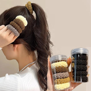 Dây buộc tóc nữ màu trơn co giãn, phù hợp tạo kiểu cho tóc dày xoăn