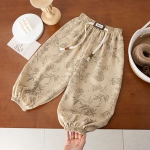 Hàng sẵn có Vận chuyển nhanh Mùa hè Ice Silk Hemp Bloomers Hợp thời trang Rời mát mẻ Hoa thoáng khí Phong cách mỏng Nam Nữ Bé Chống muỗi