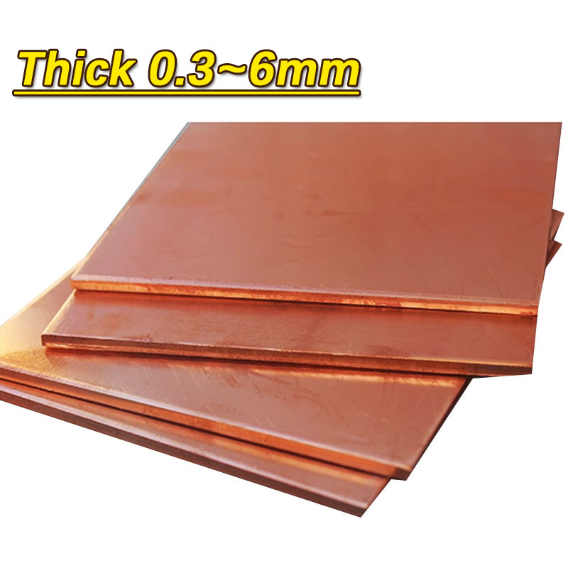 Tấm kim loại đồng dày 0,3-6mm 99,9% độ tinh khiết Tấm đồng