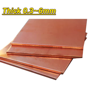 Tấm kim loại đồng dày 0,3-6mm 99,9% độ tinh khiết Tấm đồng
