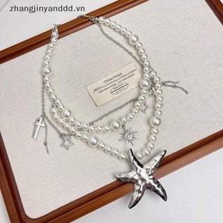 Vòng cổ ngọc trai giả màu xám bạc, dây chuyền thời trang phù hợp với áo len và trang sức xương đòn.