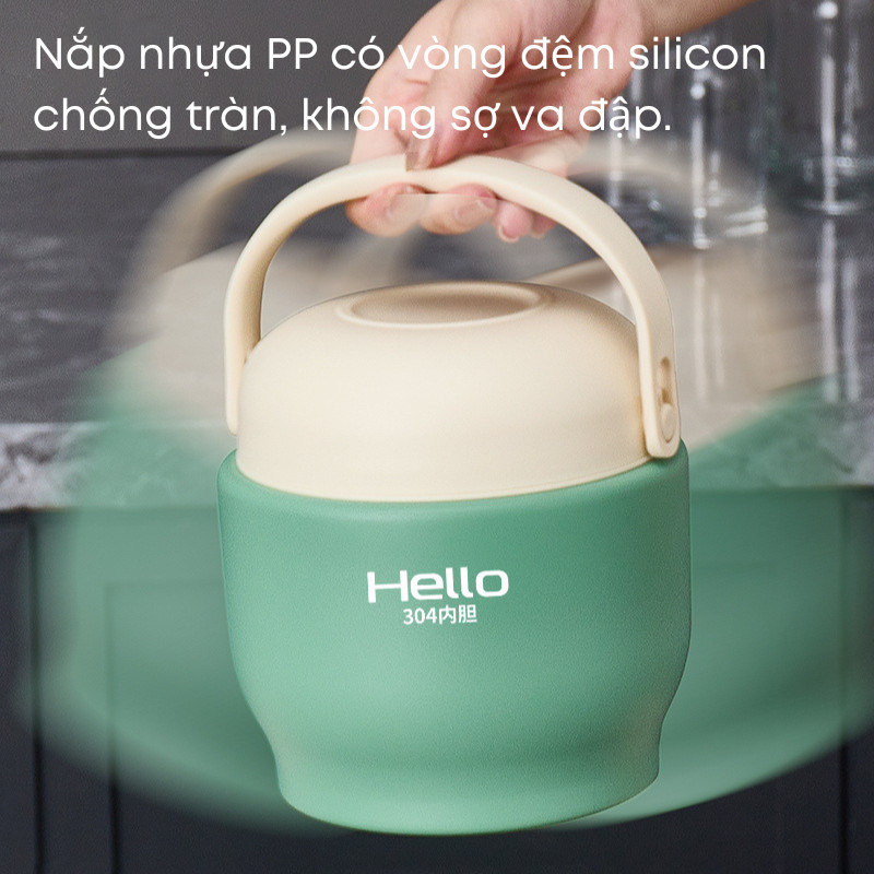 Cặp Lồng Cơm Giữ Nhiệt Inox 304 KOOBEE 5 Lớp 1500ml – Kín Hơi, Giữ Nhiệt Lâu, Kèm Thìa Gấp | 315