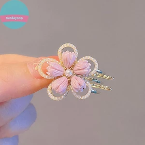 Sản phẩm phụ kiện tóc nữ phong cách Hàn Quốc: Hợp kim barrettes kẹp tóc hoa ngọt ngào cho mùa hè
