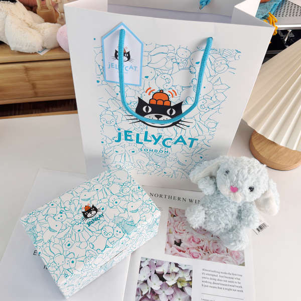 ▲ Hộp quà tặng ▲ Quà Tặng Hộp Bao Bì Làm Đồ Handmade Jellycat kích thước nhỏ hộp quà bao bì túi bụi màu xanh nguyên bản túi giấy màu túi xách