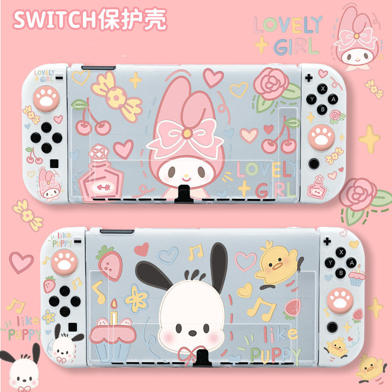 Dễ Thương Hello Kitty Siêu Mỏng Mỏng Full Cover Mềm TPU Silicon Chống Sốc Bảo Vệ Cho NS Nintendo Switch / Switch 2 / Switch Oled