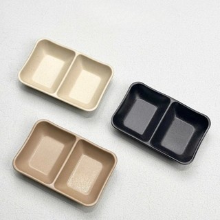 Khay đựng nước chấm 2 ngăn, Khay đựng gia vị 2 ngăn chất liệu Melamine ao Cấp chống va đập - chống cháy