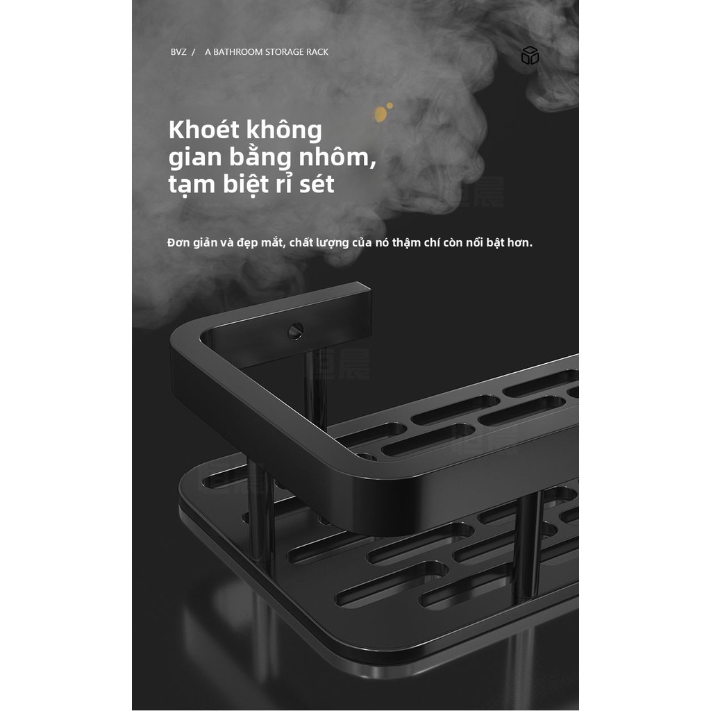 Kệ không thủng Nhà vệ sinh treo tường Nhà vệ sinh Giá treo tường Kệ lưu trữ tường