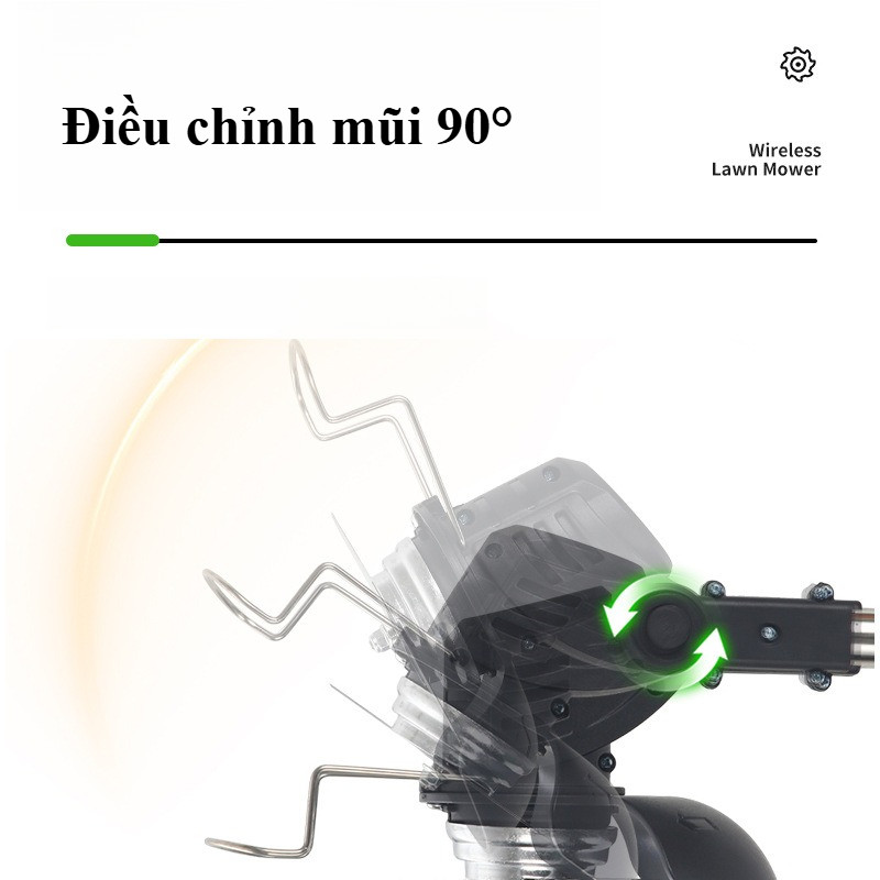 Máy cắt cỏ pin công nghiệp - Nhẹ, động cơ không chổi than, lõi đồng 100%, siêu bền