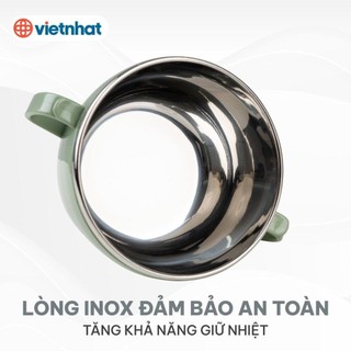 Cốc inox cách nhiệt 2 lớp có tay cầm Việt Nhật Hokori cao cấp - MS: 6019 / 6351