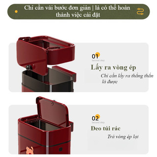 Thùng rác treo tường đa năng, Dung tích lớn, chống mùi hiệu quả, chịu tải tốt cho bếp/nhà tắm