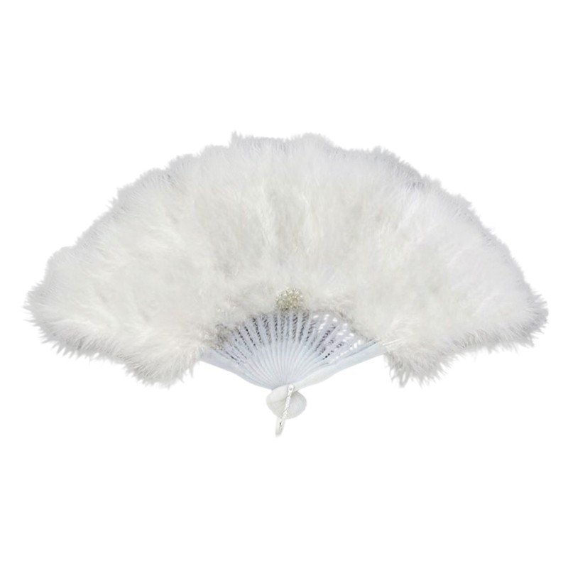 Wellb Wedding Essential 21 Feather Phụ kiện có thể gập lại Quạt lông cô dâu Hoàn hảo để chụp ảnh và khách mời