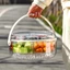 Hộp đựng ngăn đá tròn YOI Nắp kín Hộp đựng Acrylic an toàn