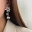 Handmade Hoa Zircon Tua Rua Ánh Sáng Sang Trọng Thanh Lịch Bông Tai Dài Bán Buôn