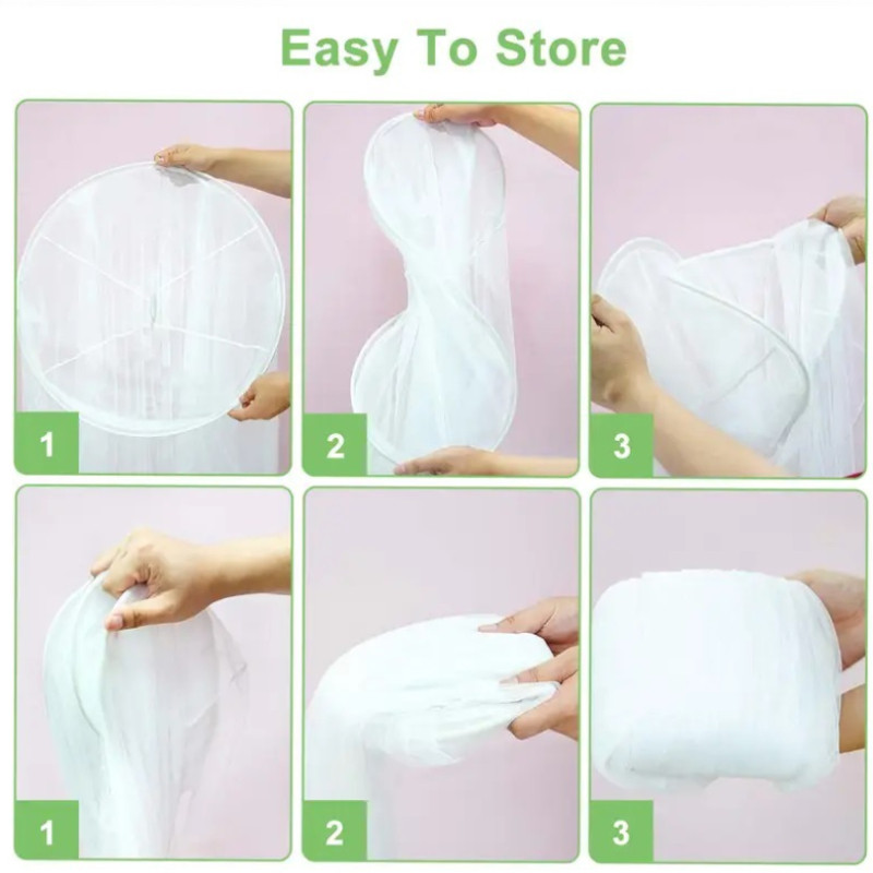 Màn chống muỗi hình vòm tròn cho trần nhà, cửa đơn, không cần giá đỡ, màn chống muỗi treo trần mới