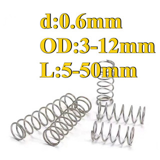 Lò xo nén inox 304 (đường kính dây 0.6mm * đường kính ngoài 3-12mm, dài 5-50mm) (LXY-XDT-VN-w)