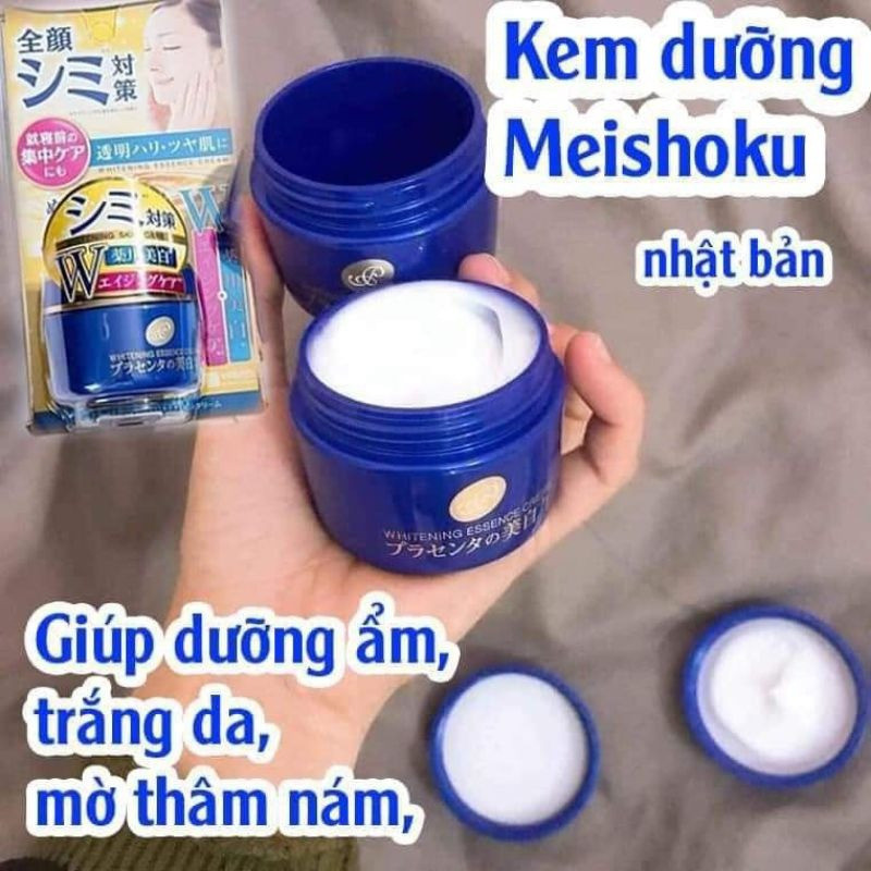 Kem dưỡng trắng da Meishoku Whitening Essence Cream 55g nội địa Nhật Bản