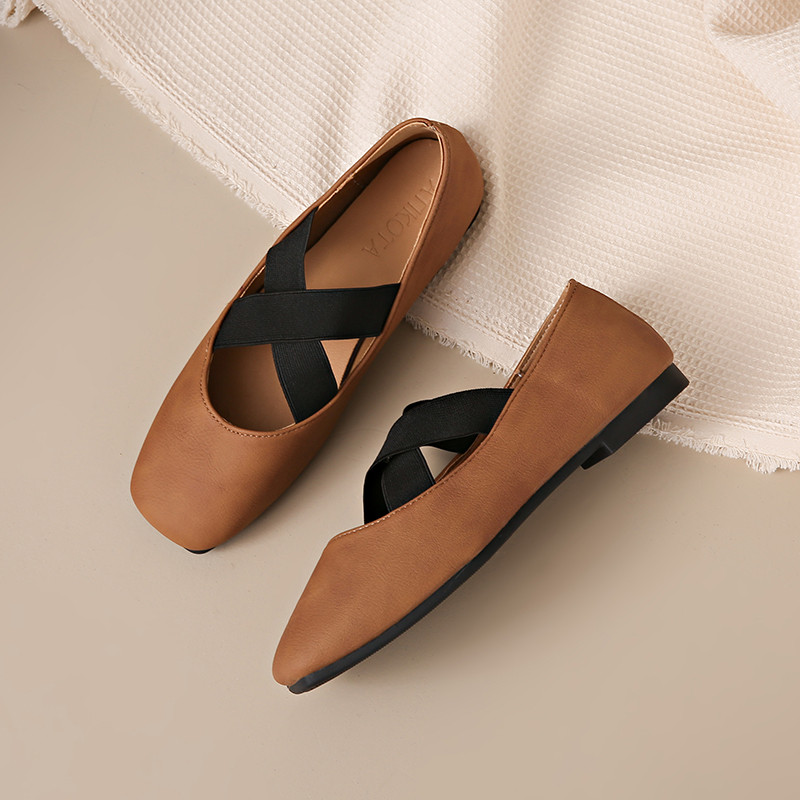 Giày Đế Bằng Nữ Atikota Slip-on Thời Trang Chống Trơn Trượt Thoải Mái Nhẹ Tối Giản Đế Bằng Thường Ngày