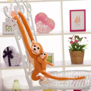 HORK 60cm Cánh Tay Dài Đuôi Khỉ Nhồi Bông Sang Trọng Rèm Ngủ Bé Thoải Mái Đồ Chơi Động Vật Trang Trí Ô Tô Ngày Lễ Tình Nhân Gi VN