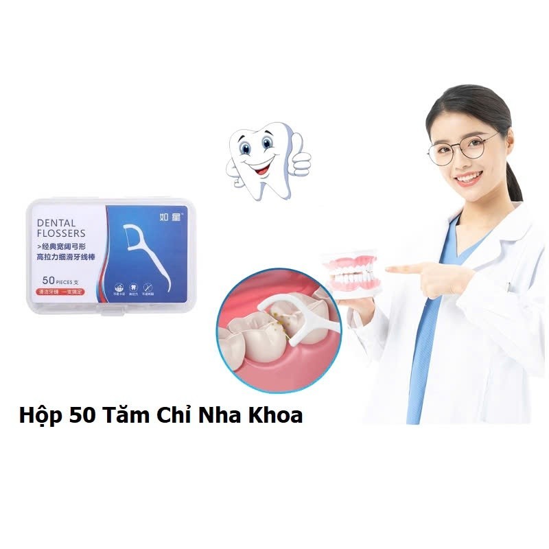 Combo 5 Hộp 250 Cây Tăm Chỉ Nha Khoa Vệ Sinh Kẽ Chân Răng Chân Nướu Chăm Sóc Răng Miệng DT060