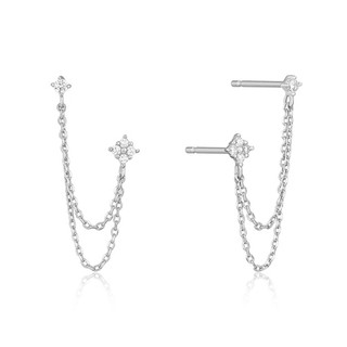 Bông tai zircon bạc S925 thiết kế thời trang đơn giản, phù hợp làm quà tặng