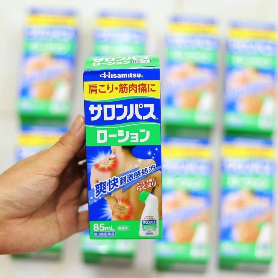Dầu Nóng Xoa Bóp Salopas Hisamitsu Chai Lăn Tiện Lợi Nhật Bản 85ml