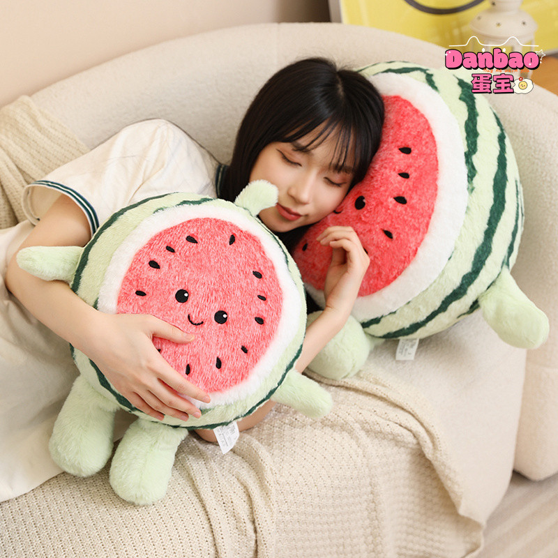 ((Danbao) Tròn Lớn Dưa Hấu Sang Trọng Đồ Chơi Dễ Thương Dưa Hấu Búp Bê Chất Liệu Gối Quà Tặng Mềm Cho Bạn Bè Quà Tặng Sinh Nhật