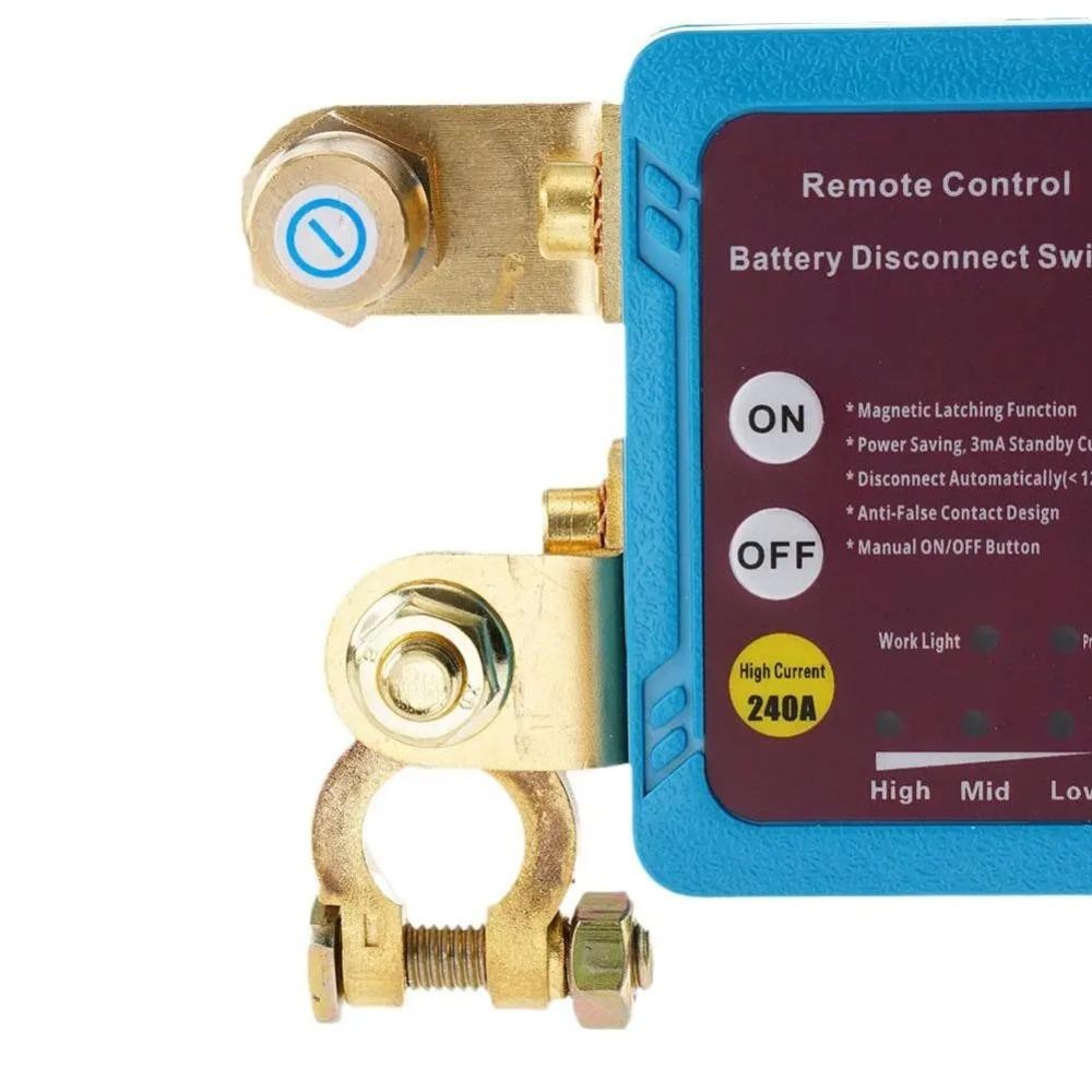 Công tắc cắt pin FANIELLAPOWELL, Phụ kiện ô tô Công tắc ngắt kết nối pin 12V, 240A bền bỉ với công tắc điều khiển ô tô điều khiển từ xa