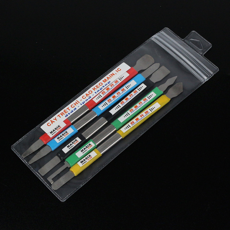 Bộ 5 Kim Loại Crowbar Prying Mở Bộ Dụng Cụ Sửa Chữa Cho Điện Thoại Di Động Notebook Hai Đầu Kim Loại Spudger Nhà Dụng Cụ Cầm Tay Bộ